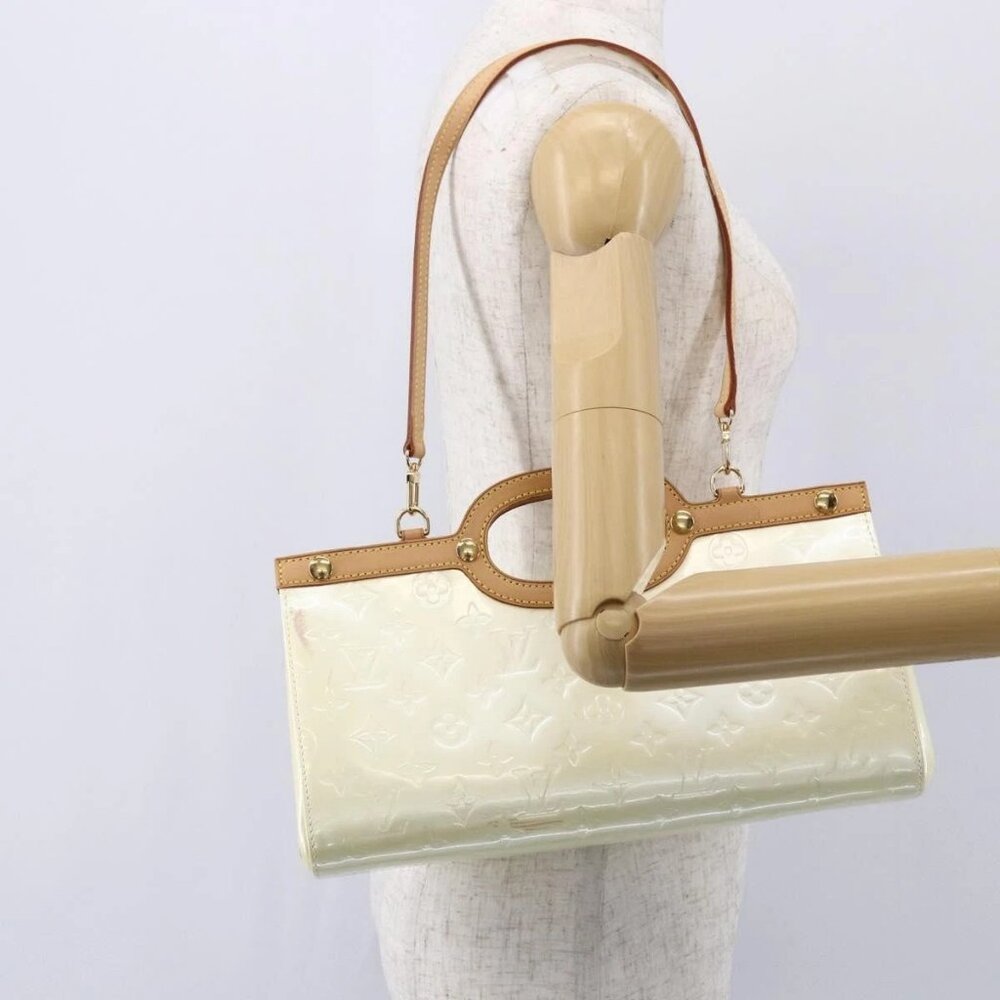 LOUIS VUITTON Monogram Vernis Roxbury Drive Bag Perle